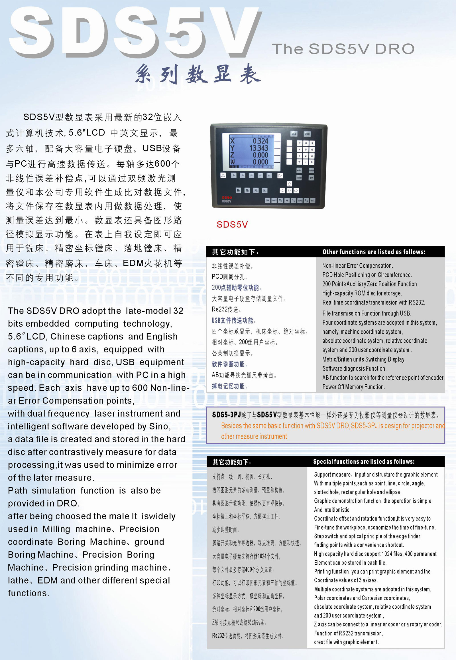 SINO 信和光學尺SDS5V系列